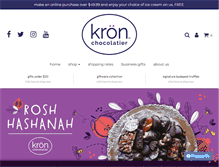 Tablet Screenshot of kronchocolatier.com